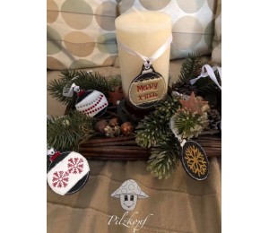 Stickserie - ITH Weihnachtskugeln - 33 Motive in 2 Größen